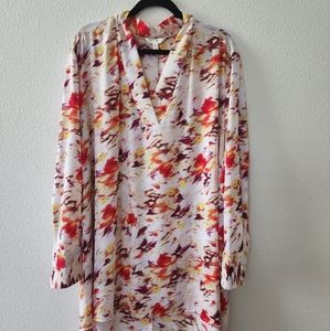 Terra & Sky 4X 28/30 V-NECK Multicolored Tunic Long Sleeve